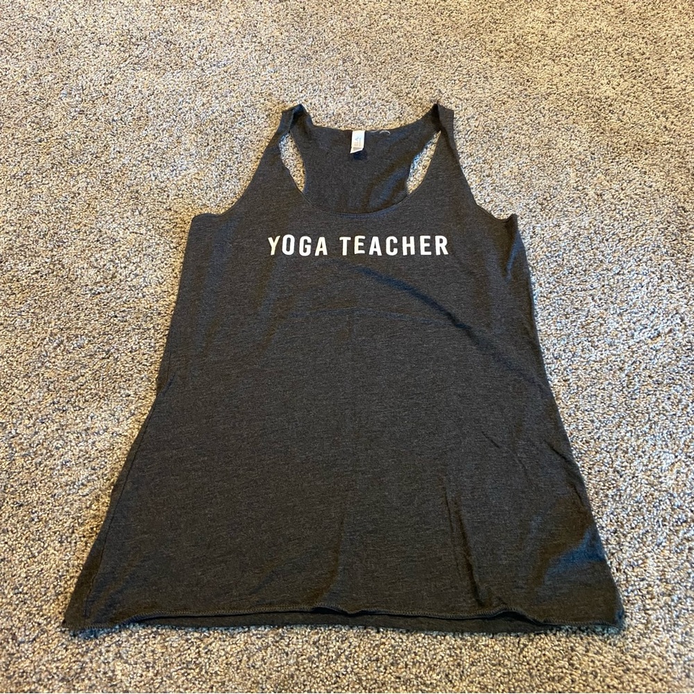 Grey yoga teacher tank top lifetime